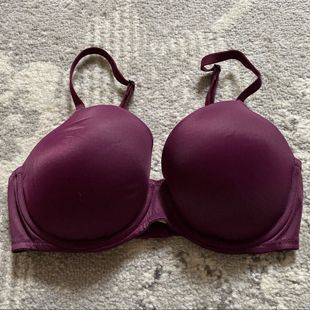 Victoria’s Secret PINK Wear Everywhere Lightly Lined Burgundy Bra